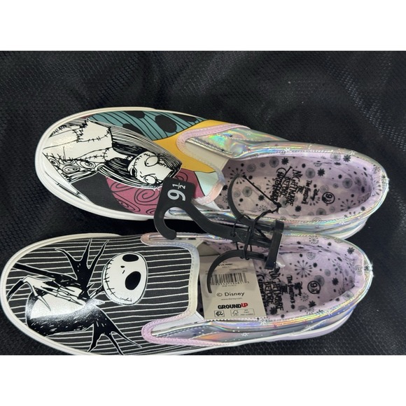 New Nightmare Before Christmas Jack And Sally Slip On Shoes Size 10 NWT - Picture 6 of 9